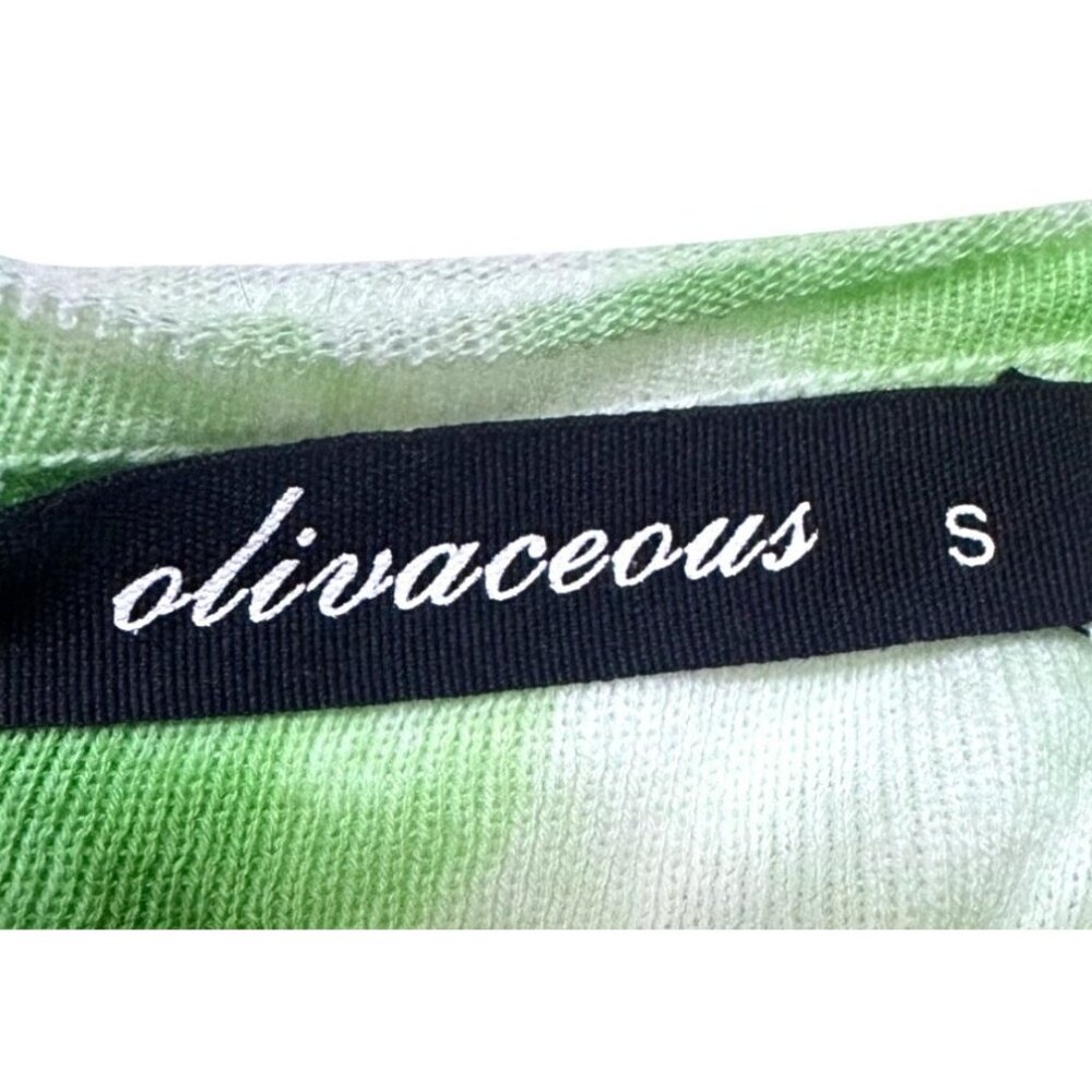 NWT Olivaceous Tie Dye Ribbed Cotton Tank Top Green & White‎ Size Small Festival - Picture 8 of 11